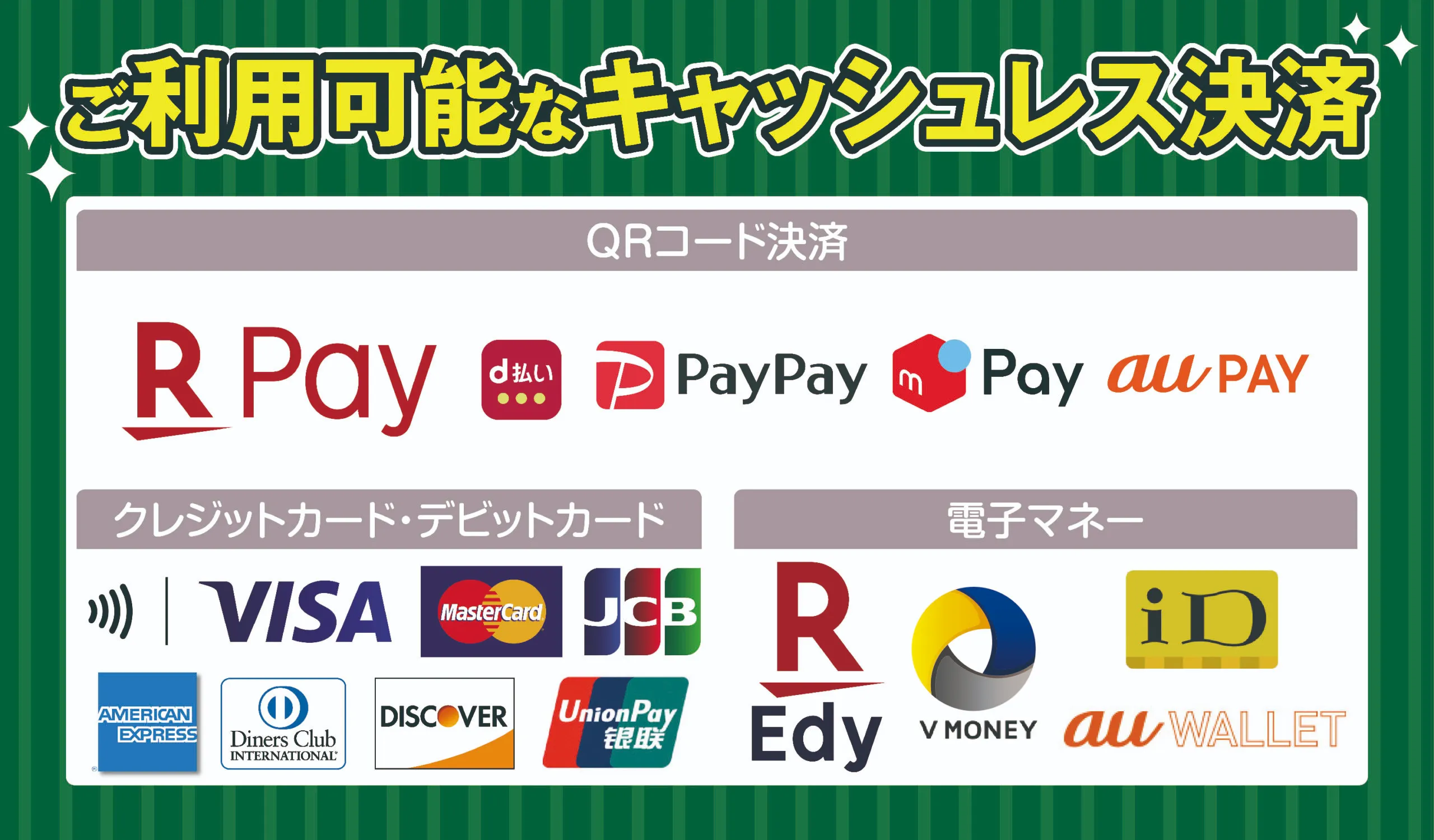 キャッシュレス決済バナー 